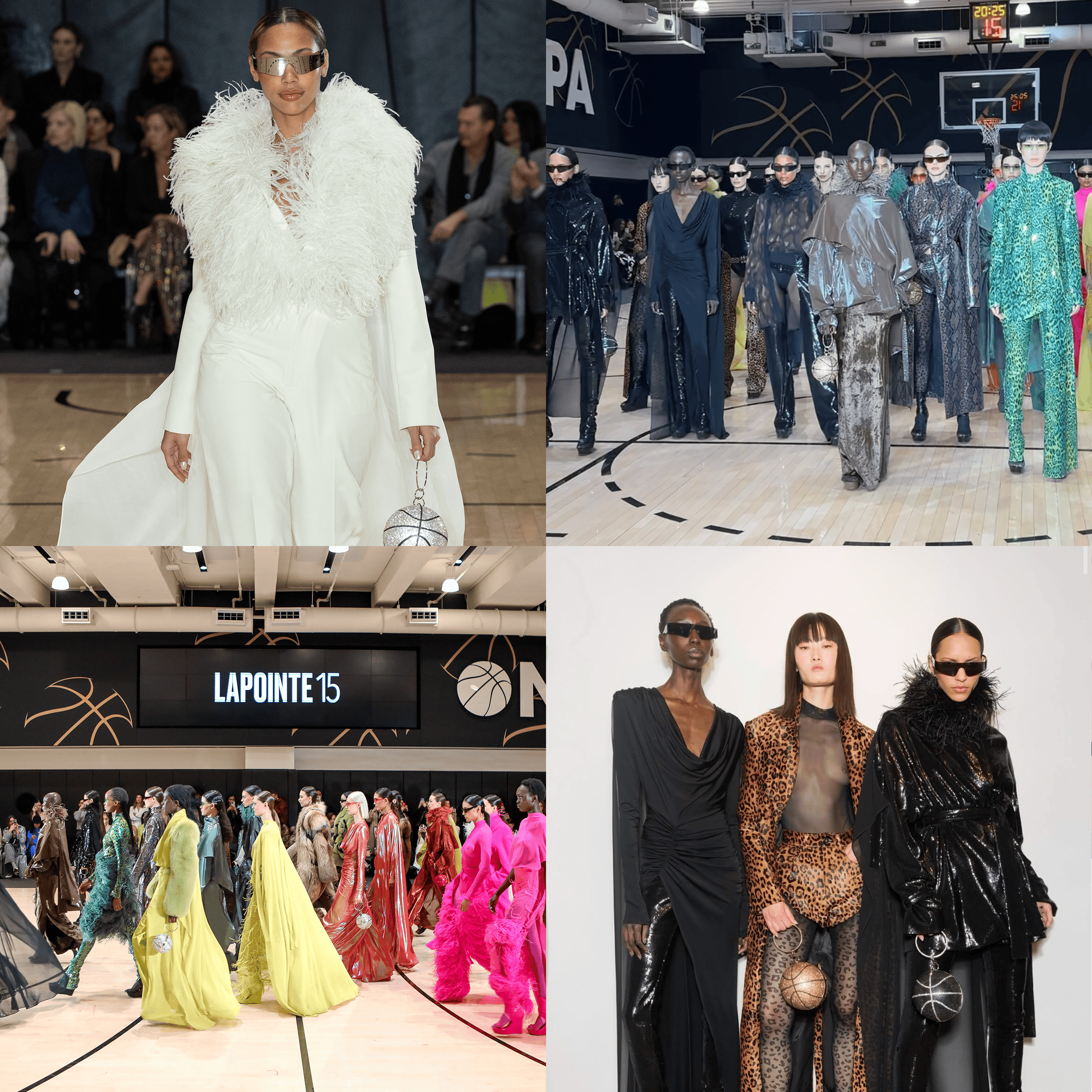 LAPOINTE hosted its Fall 2025 runway show at the NBPA Training Facility during New York Fashion Week, transforming the basketball court into a bold stage for fashion innovation.